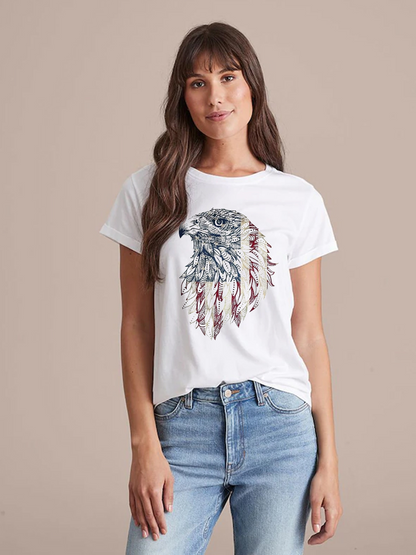 Unisex Round Neck Casual Printed Short Sleeve T-Shirt