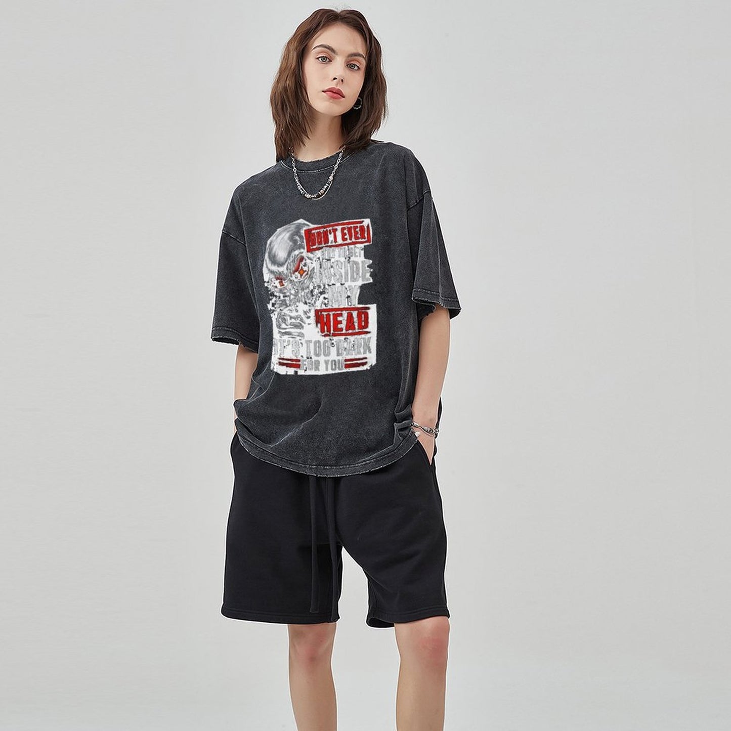 Unisex Vintage Solid Wash T-Shirts 2305104072