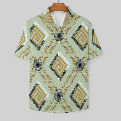 Men's Fashion Casual Printed Short Sleeve Shirts 2306101331