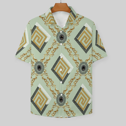 Men's Fashion Casual Printed Short Sleeve Shirts 2306101331