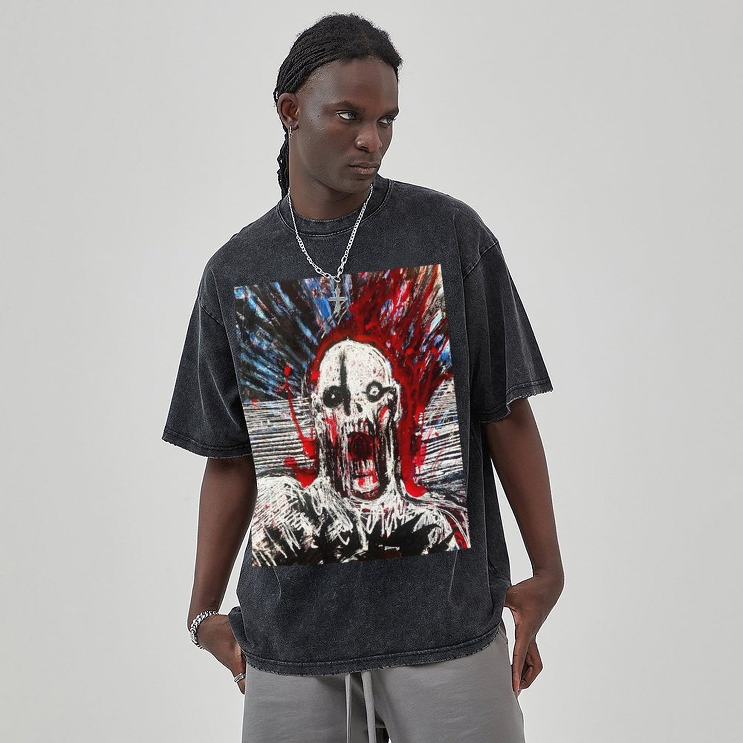 Unisex Vintage Solid Wash T-Shirts 2305104084