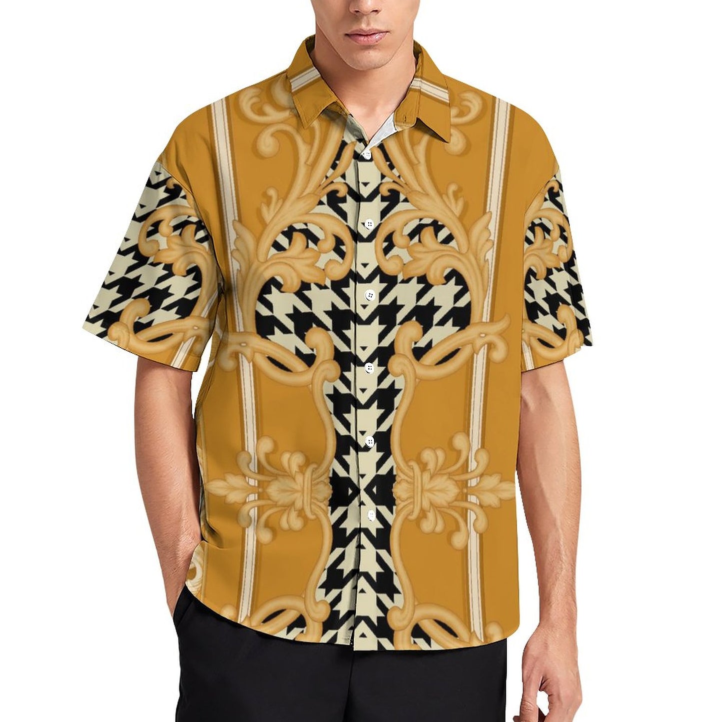 Men's Fashion Casual Printed Short Sleeve Shirts 2306101114