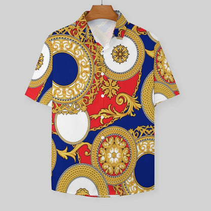 Men's Fashion Casual Printed Short Sleeve Shirts 2306100952