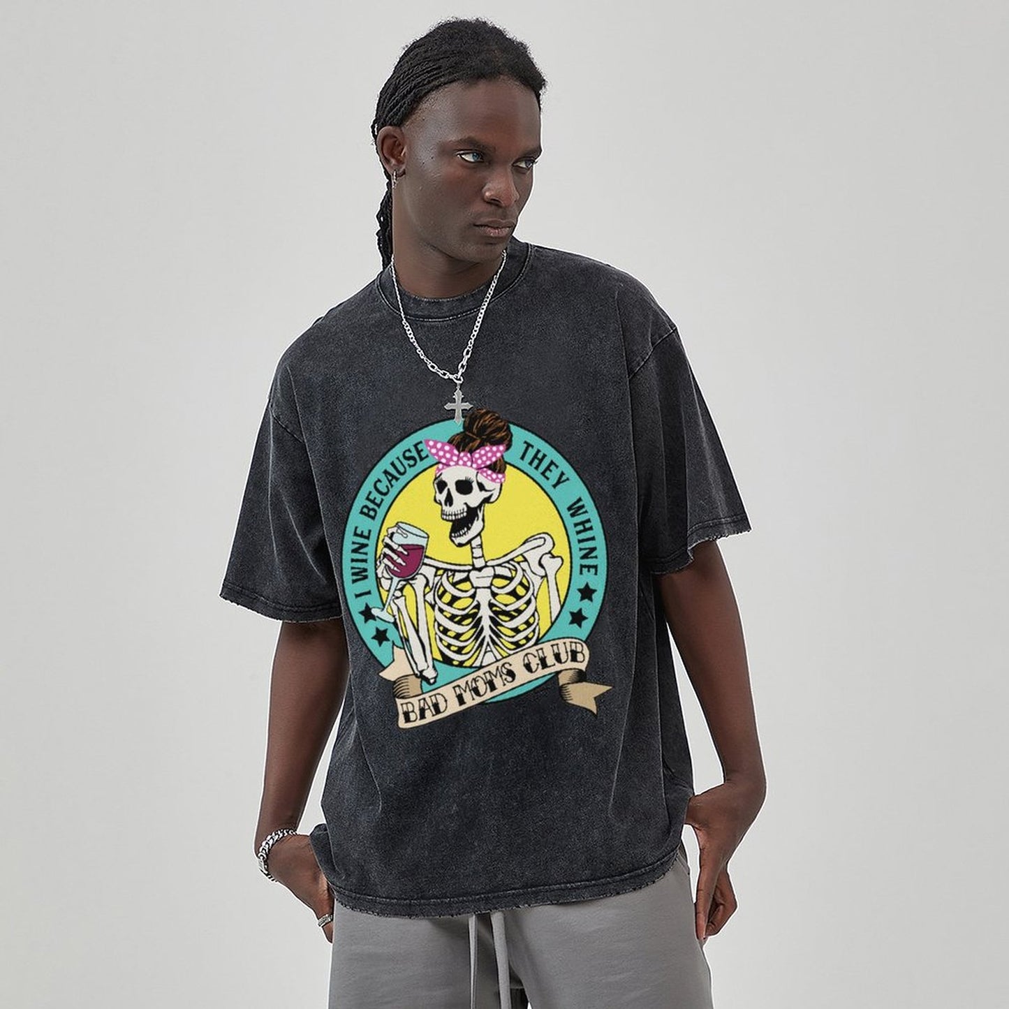 Unisex Vintage Solid Wash T-Shirts 2305104099
