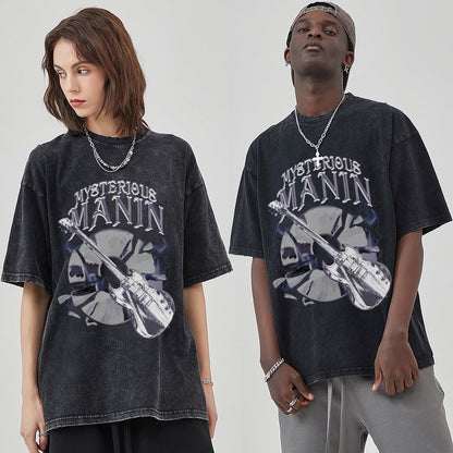 Unisex Vintage Solid Wash T-Shirts 2305102841