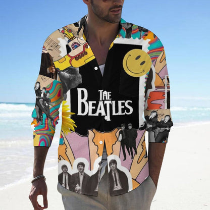 Men's Casual Printed Long Sleeve Shirt 2306103095