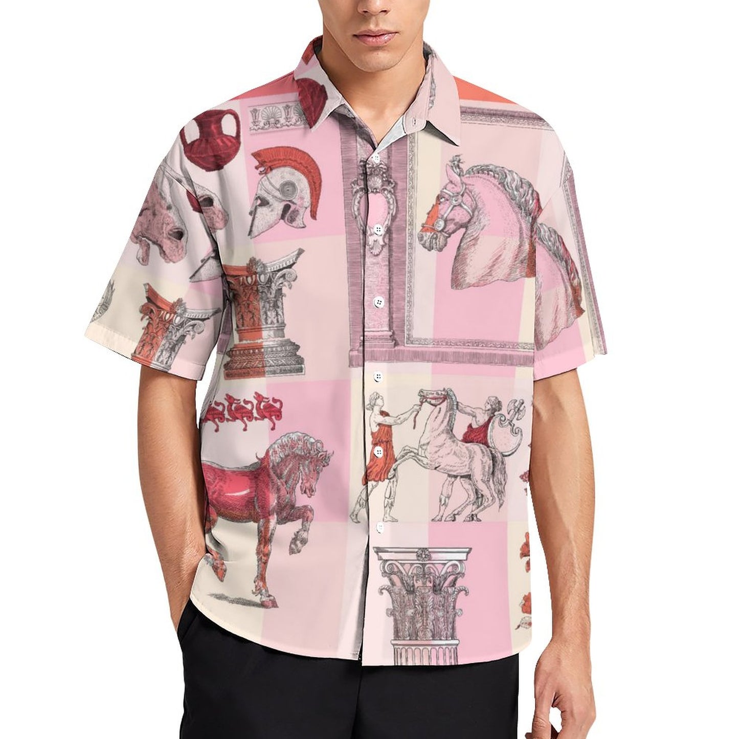 Men's Fashion Casual Printed Short Sleeve Shirts 2306101339