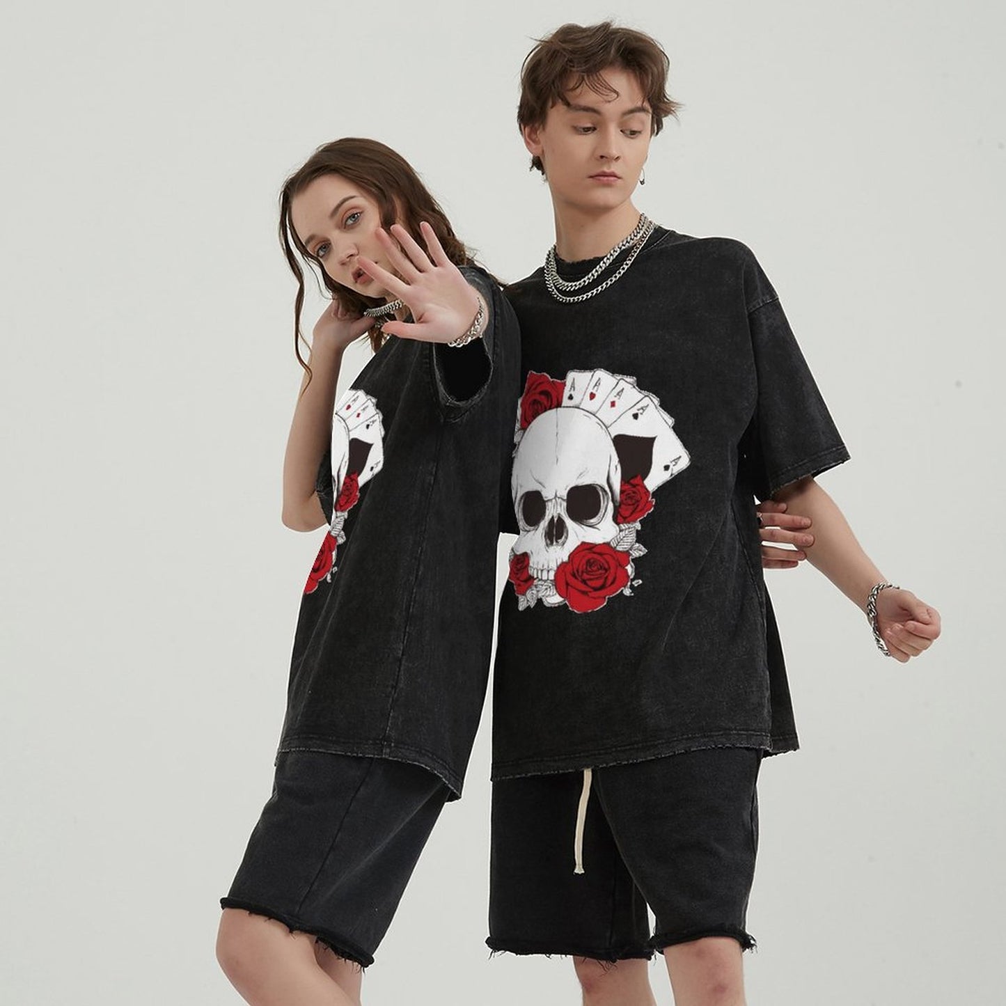 Unisex Vintage Solid Wash T-Shirts 2305104036