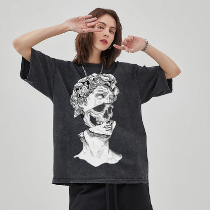 Unisex Vintage Solid Wash T-Shirts 2305101594