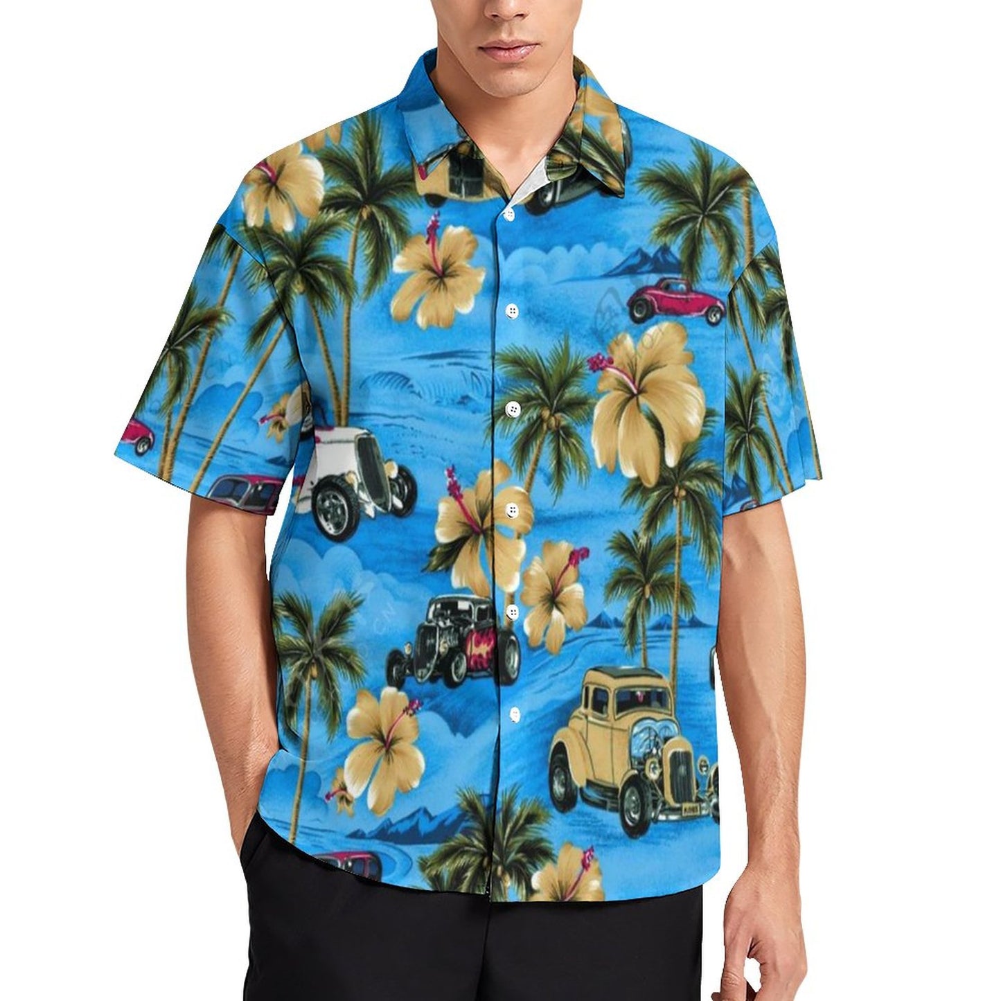 Men's Fashion Casual Printed Short Sleeve Shirts 2306102192