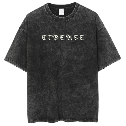Mens Cotton Wash Solid T-Shirts Oversized Unisex Short Sleeve Streetwear Rap Hip Hop Basic Tee Tops