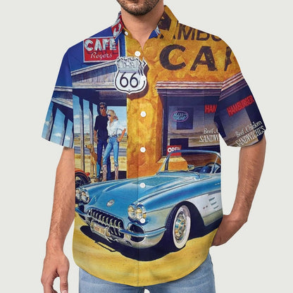 Men's Painted Print Vacation Hawaiian Shirt