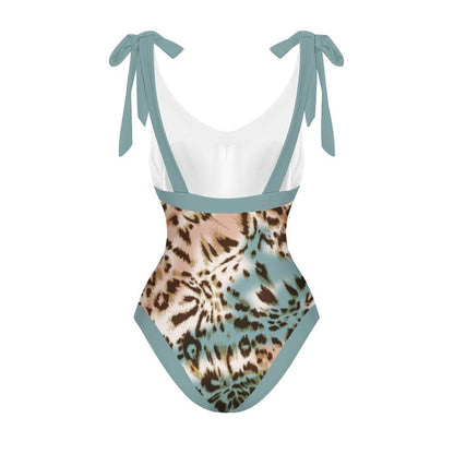 Casual Printed One-Piece Swimsuit And Cover Up 2305102870