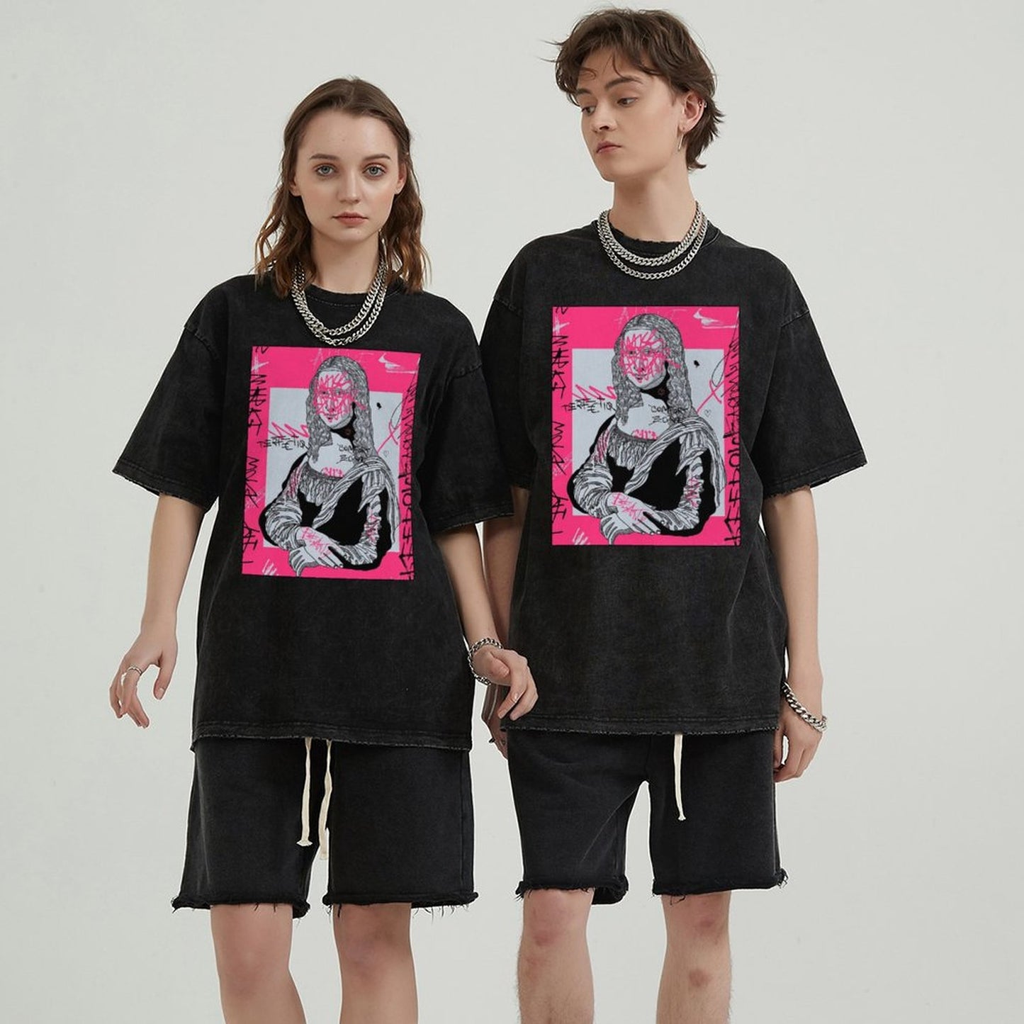 Unisex Vintage Solid Wash T-Shirts 2305103912