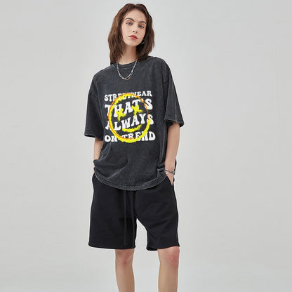 Unisex Vintage Solid Wash T-Shirts 2305101925