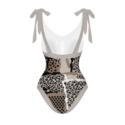 Casual Printed One-Piece Swimsuit And Cover Up 2305102877