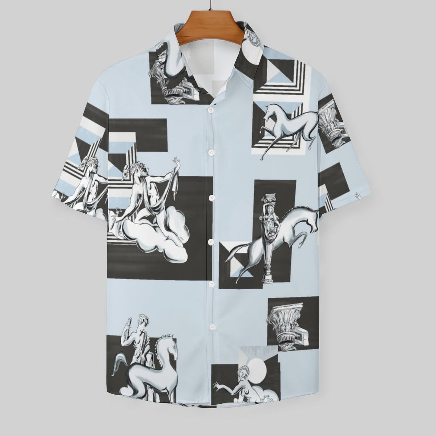 Men's Fashion Casual Printed Short Sleeve Shirts 2305107125