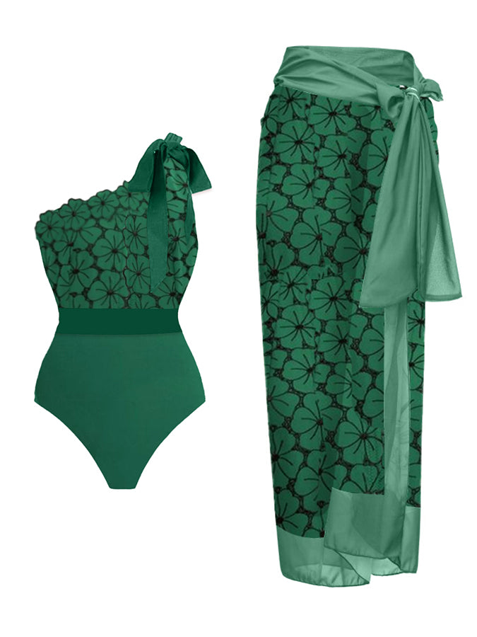 Petal Lace One-Piece Swimsuit