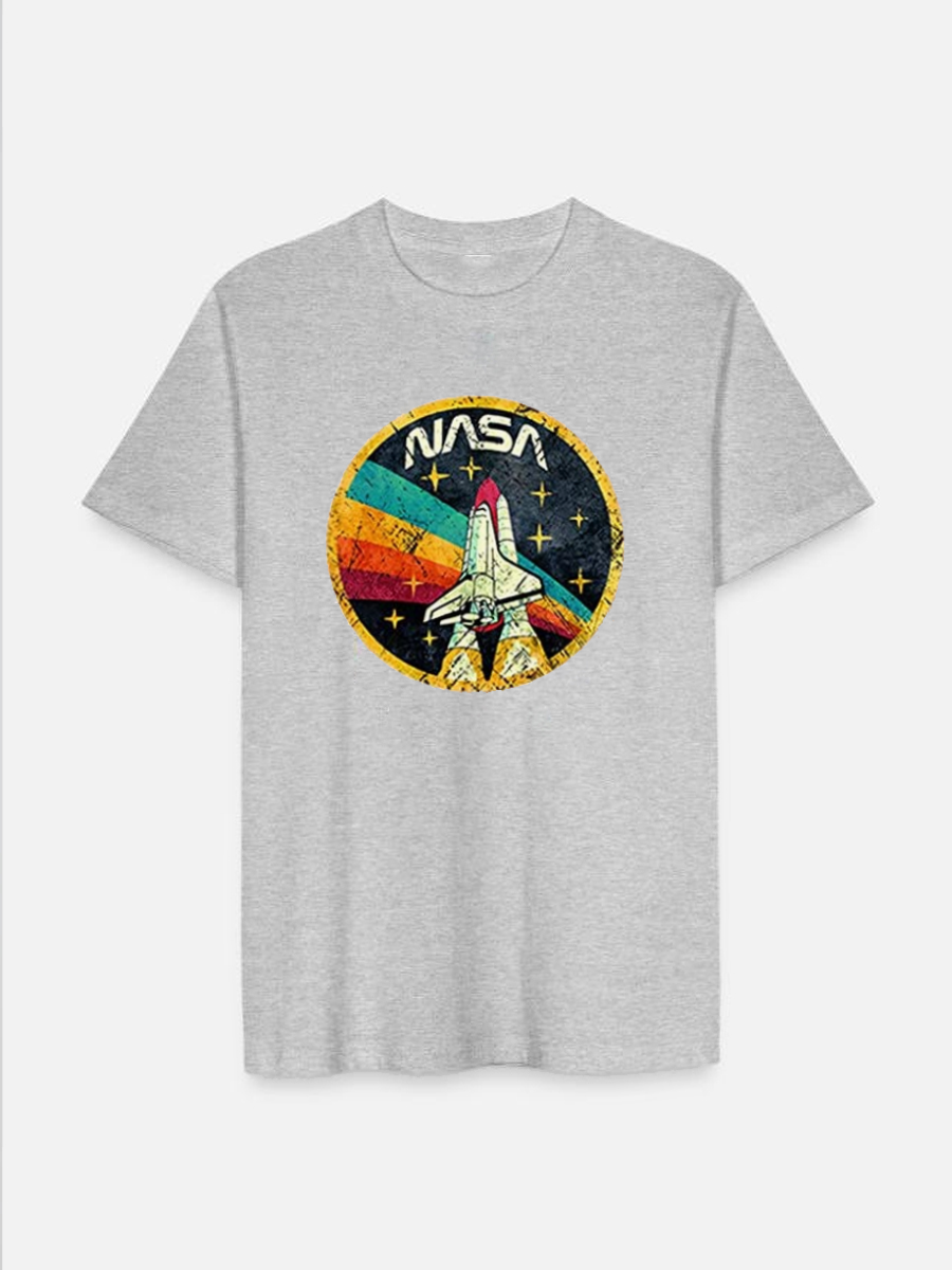 Unisex Round Neck Casual Printed Short Sleeve T-Shirt