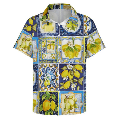 Men's Fashion Casual Printed Short Sleeve Shirts 2305107064