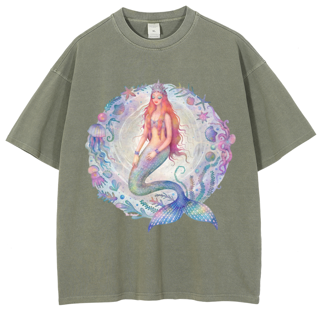 Mens Cotton Wash Solid T-Shirts Oversized Unisex Short Sleeve Streetwear Rap Hip Hop Basic Tee Tops