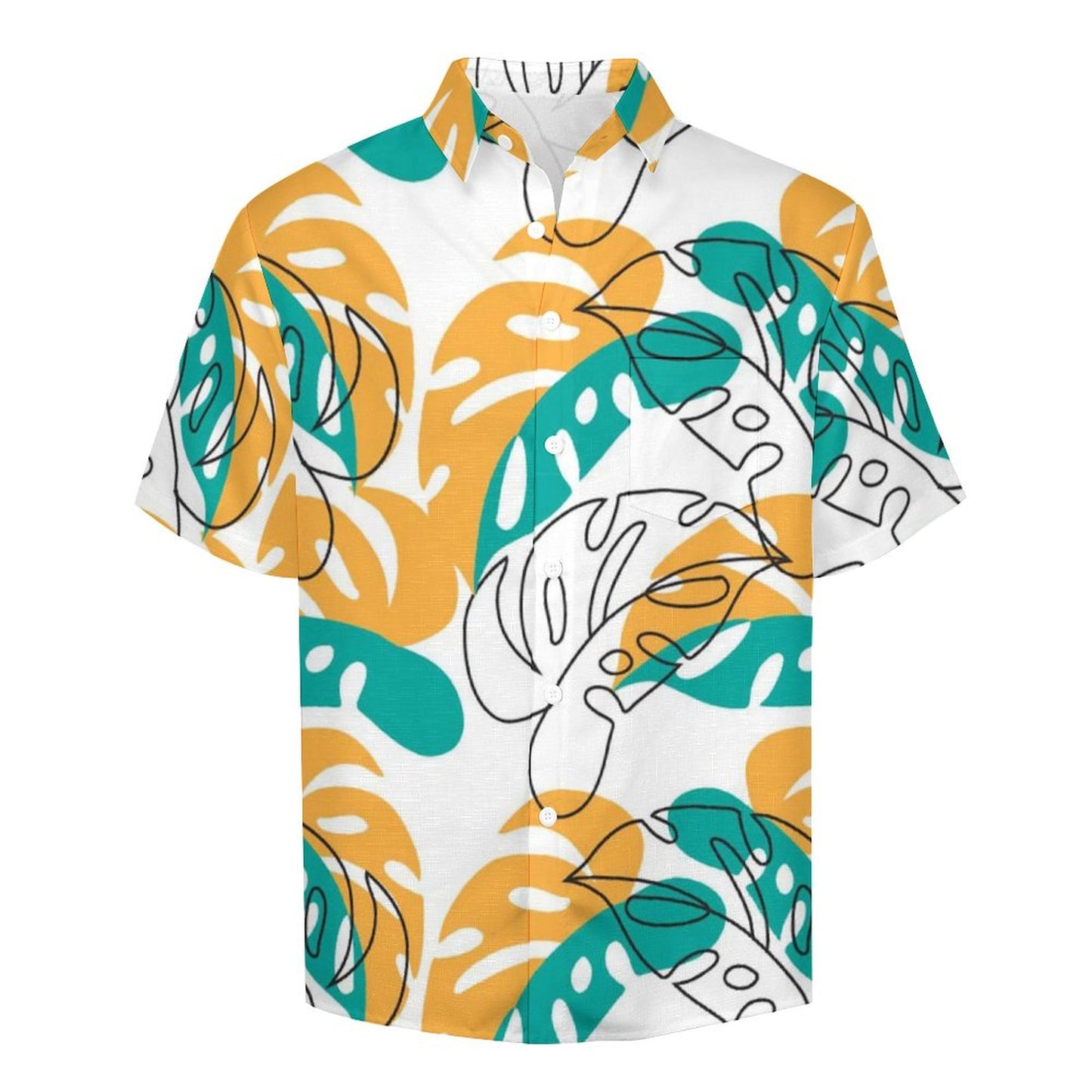 Men's Botanical Print Vacation Hawaiian Shirt 2306104583