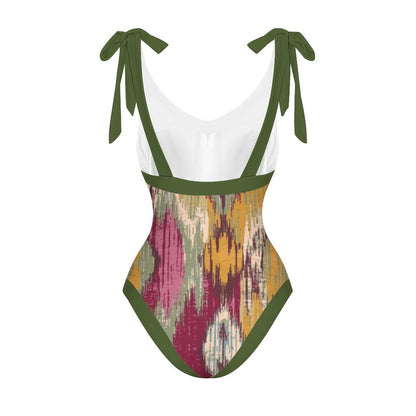 Casual Printed One-Piece Swimsuit And Cover Up 2305102394