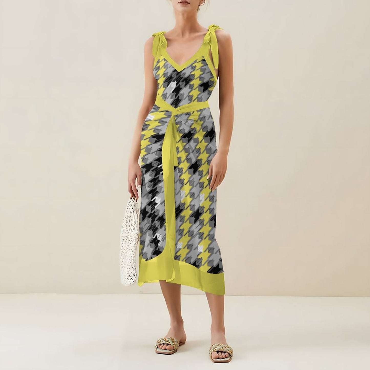 Casual Printed One-Piece Swimsuit And Cover Up 2305102484