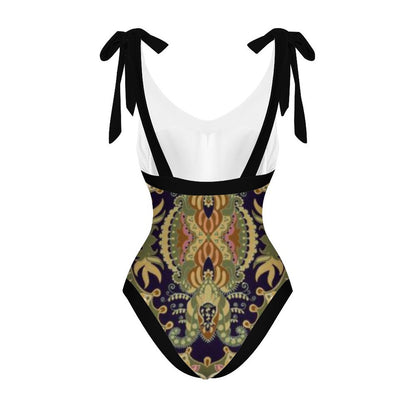 Casual Printed One-Piece Swimsuit And Cover Up 2305102661