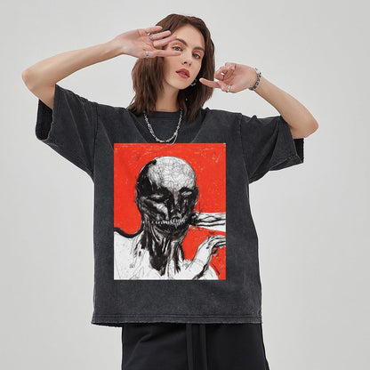 Unisex Vintage Solid Wash T-Shirts 2305104089