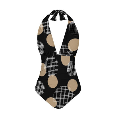 Casual Printed One Piece Swimsuit And Cover Up 2306103129