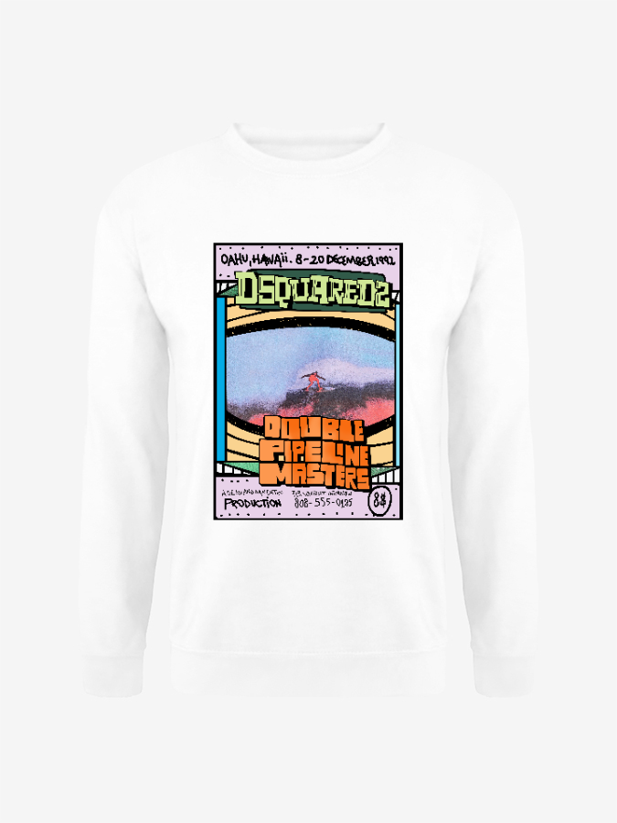 Unisex Round Neck Casual Vintage Printed Long Sleeve Sweatshirt
