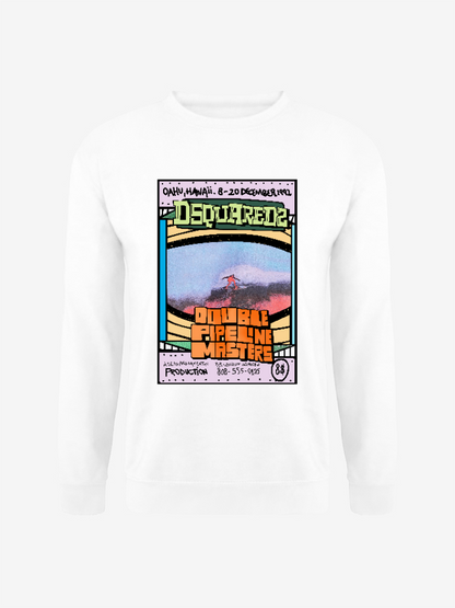 Unisex Round Neck Casual Vintage Printed Long Sleeve Sweatshirt