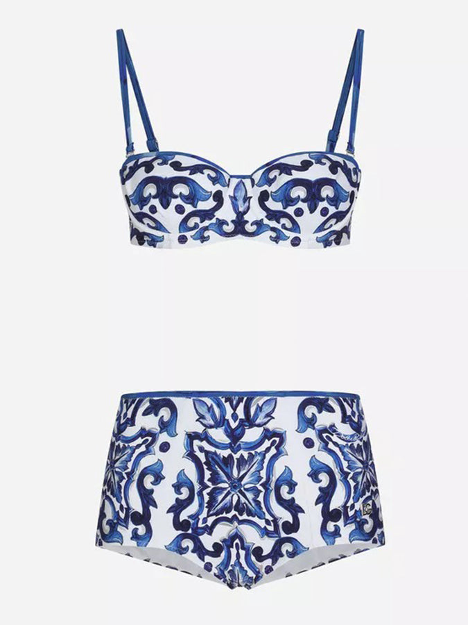 Printed Fashion One Piece Swimsuit and Cover up
