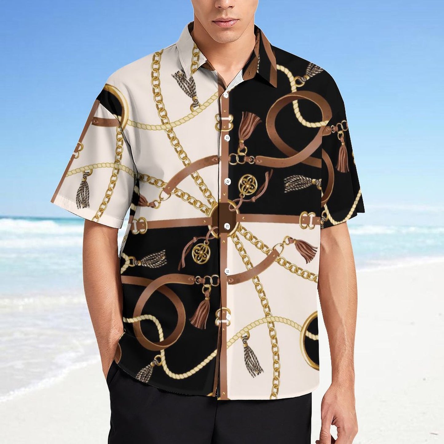 Men's Fashion Casual Printed Short Sleeve Shirts 2306101119