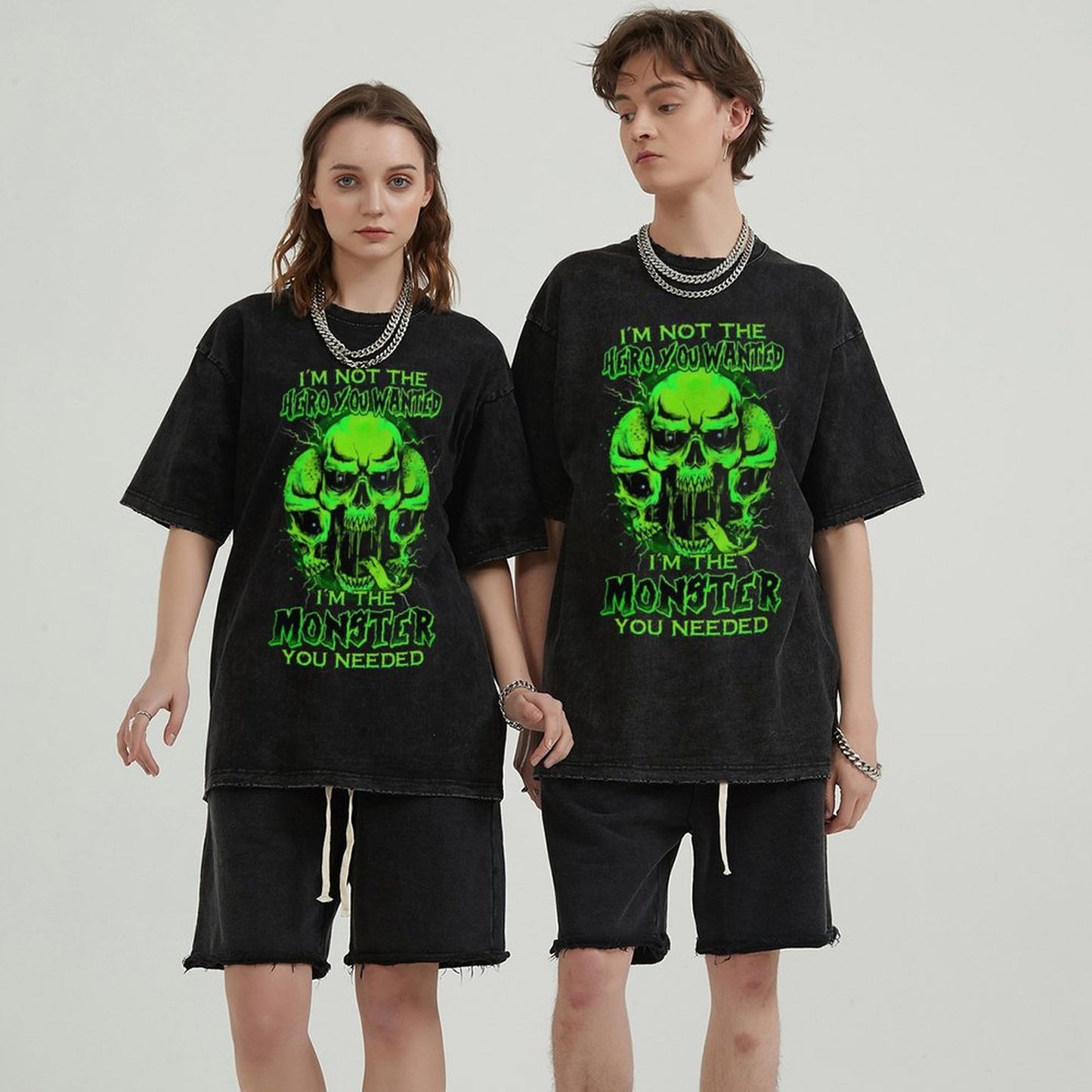 Unisex Vintage Solid Wash T-Shirts 2305104096