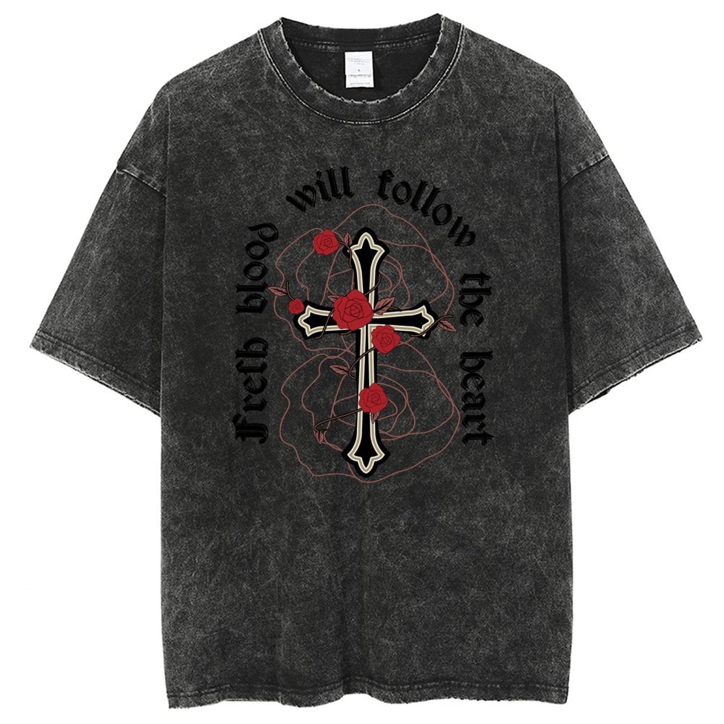 Unisex Vintage Solid Wash T-Shirts 2305102854