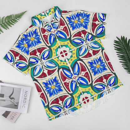 Men's Fashion Casual Printed Short Sleeve Shirts 2305107111