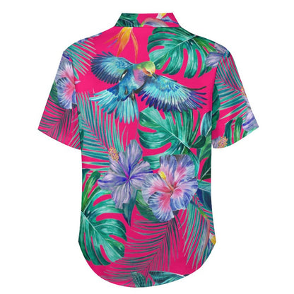 Men's Botanical Art Print Vacation Hawaiian Shirt2305106643