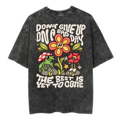 Mens Cotton Wash Solid T-Shirts Oversized Unisex Short Sleeve Streetwear Rap Hip Hop Basic Tee Tops