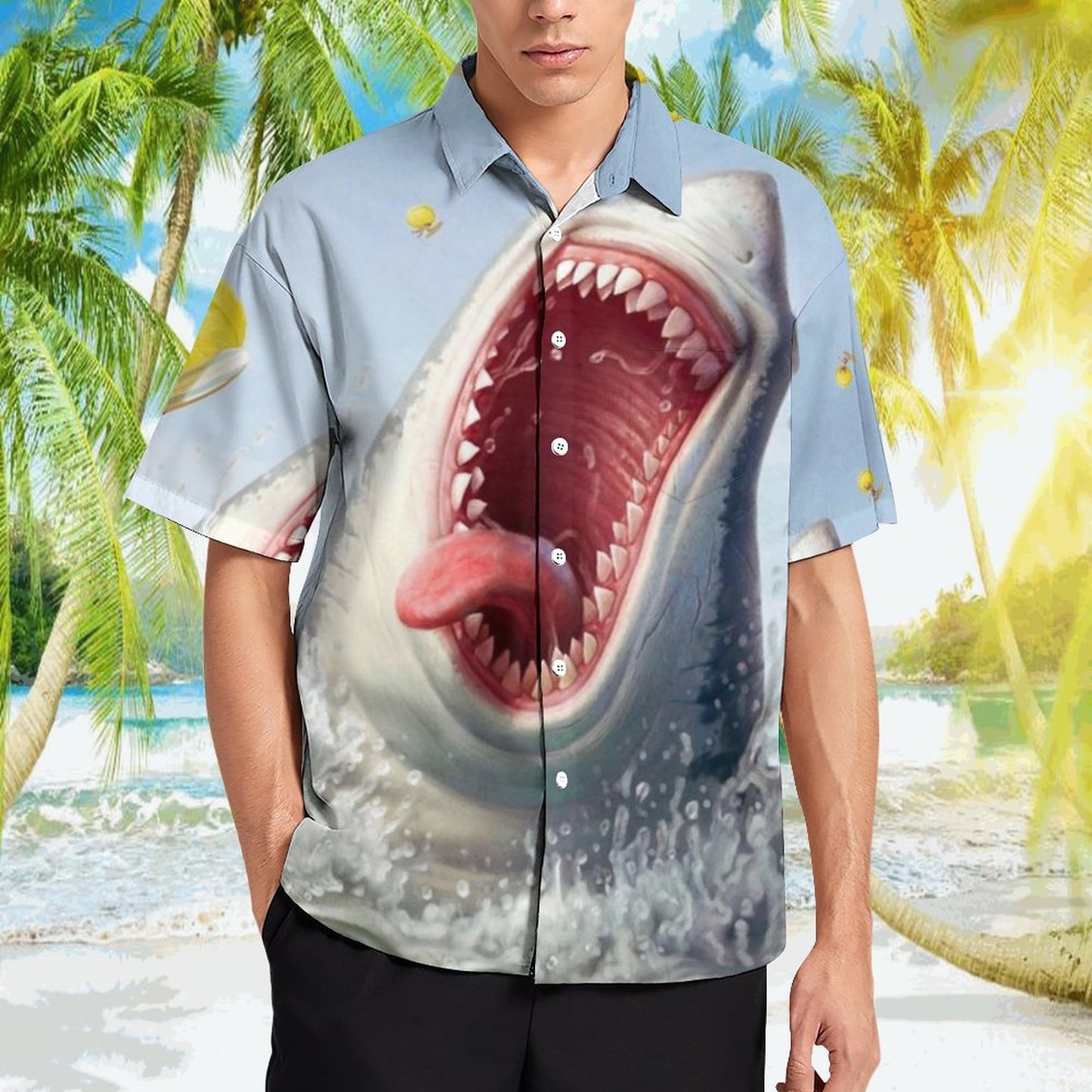Men's Hawaiian Print Resort Shirt 2304108670