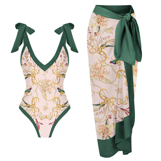 Fashion Floral One-Piece Swimsuit