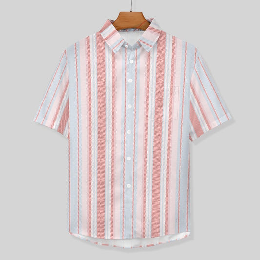 Men's Hawaiian Print Lapel Shirt 2304103743