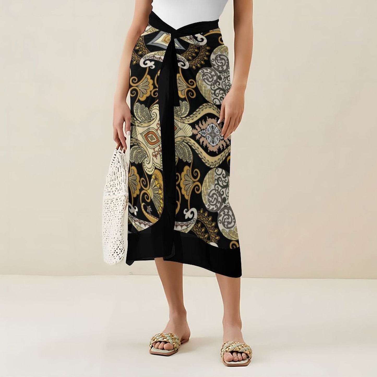Casual Printed One-Piece Swimsuit And Cover Up 2305102661