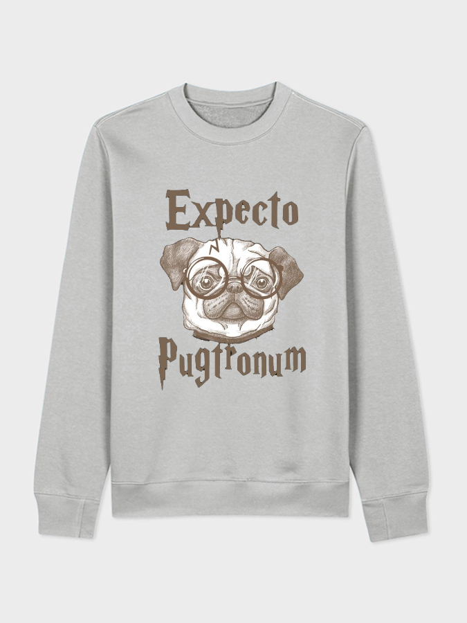 Unisex Round Neck Casual Printed Long Sleeve Sweatshirt