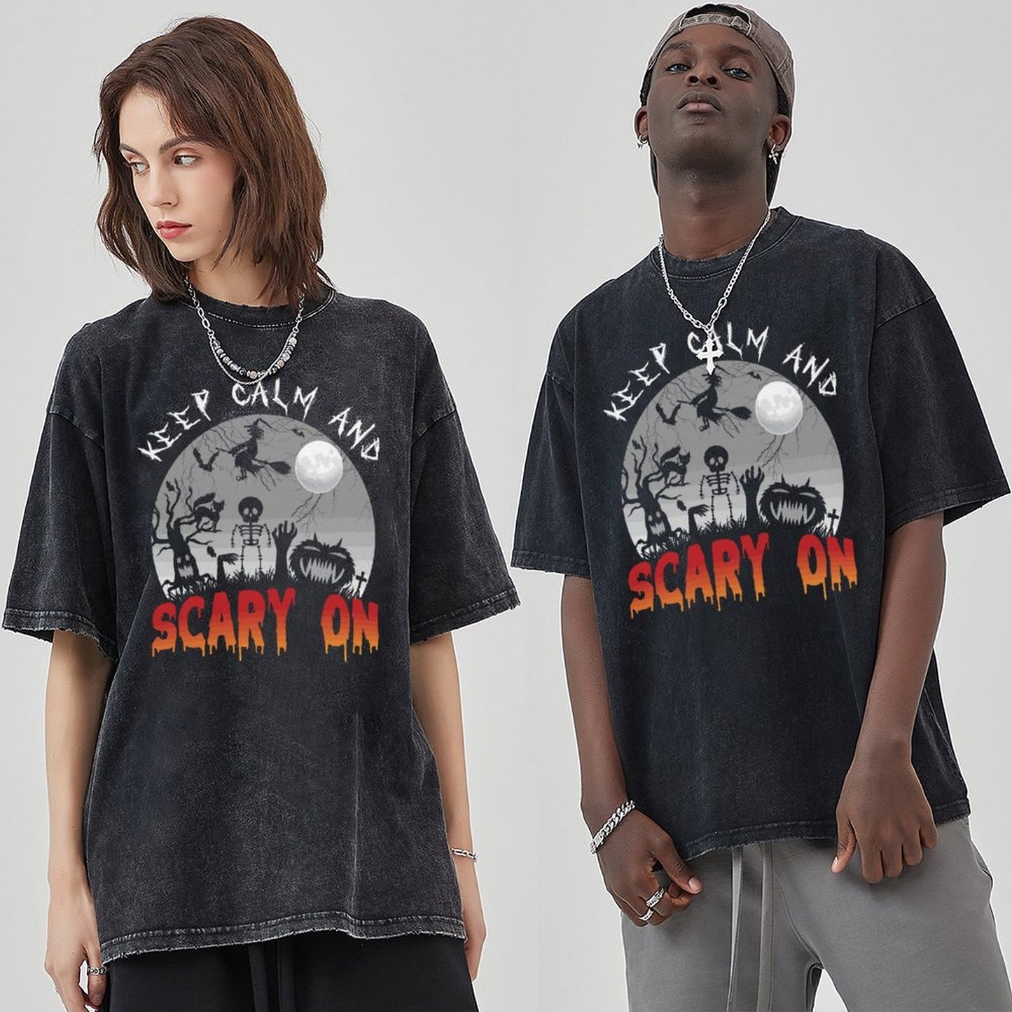 Unisex Vintage Solid Wash T-Shirts 2305101614