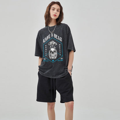 Unisex Vintage Solid Wash T-Shirts 2305102856