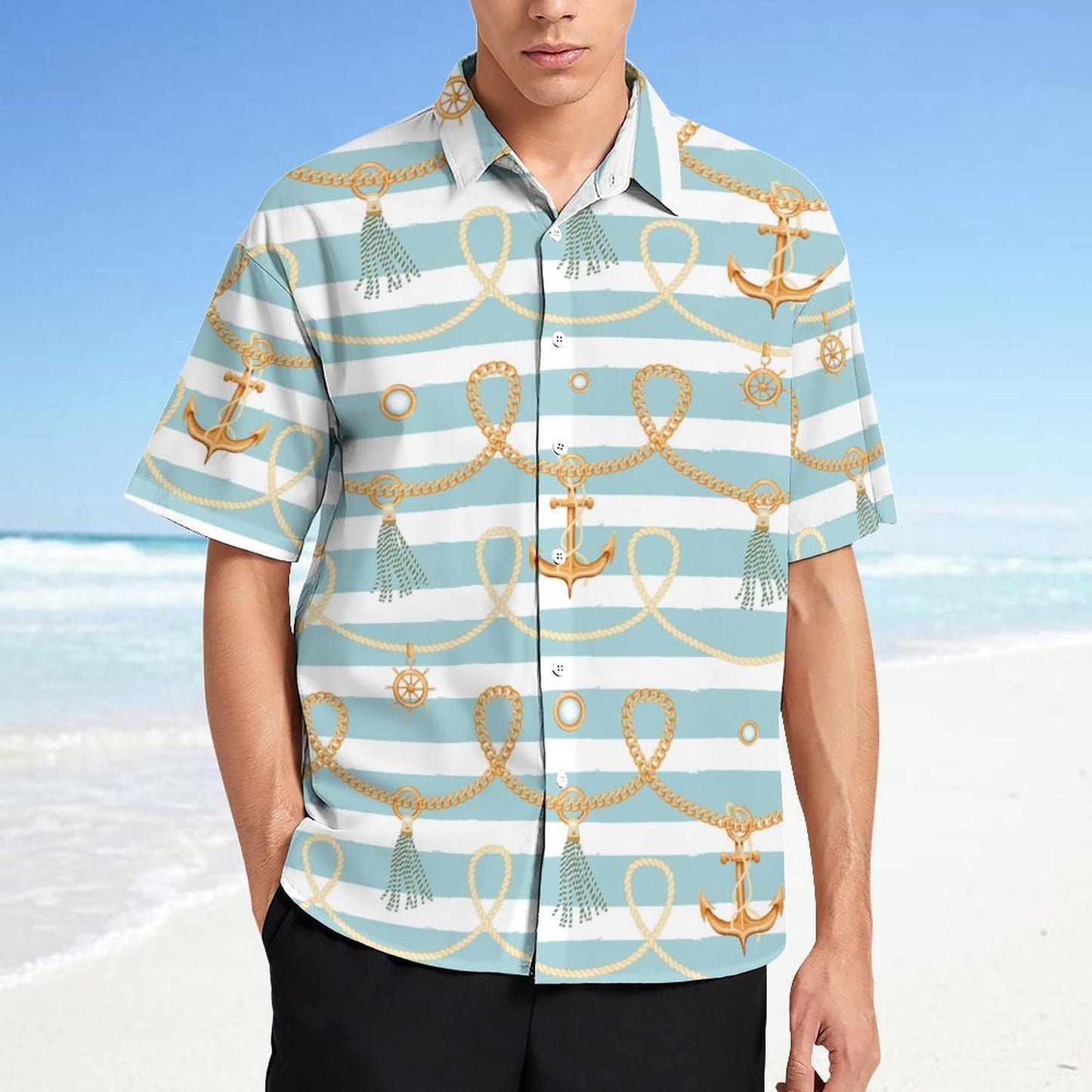 Men's Fashion Casual Printed Short Sleeve Shirts 2306101058