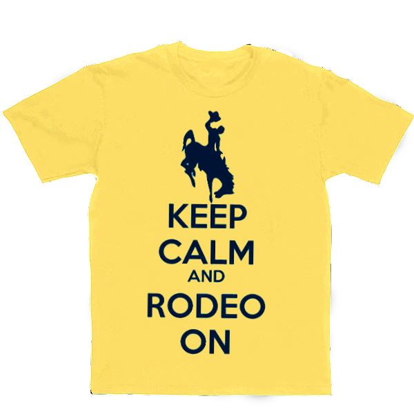 Keep Calm and Rodeo on Men's Casual Printed T-Shirt