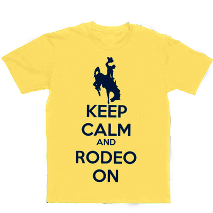 Keep Calm and Rodeo on Men's Casual Printed T-Shirt